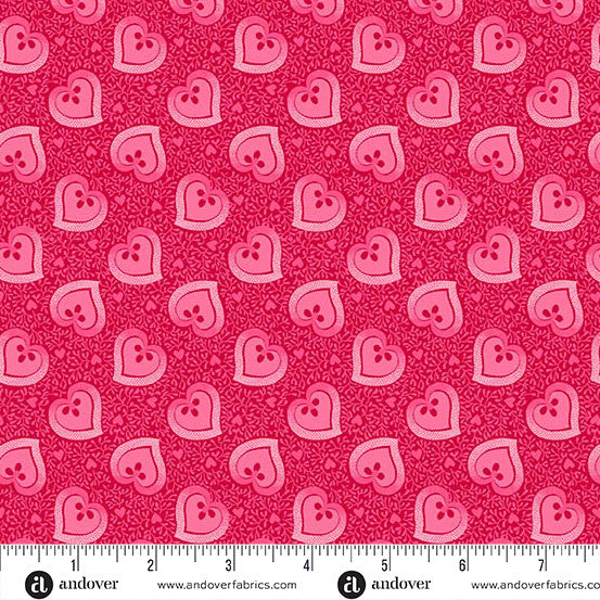 Heart and Soul by Andover Fabrics - Big Heart Red